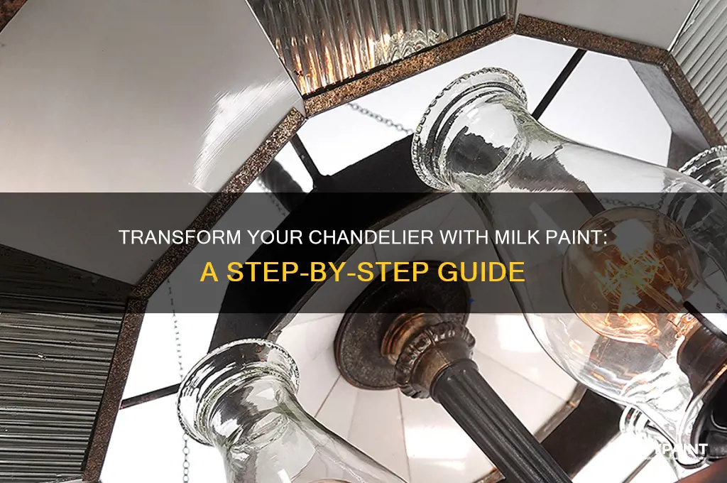 how to paint a chandelier with milk paint