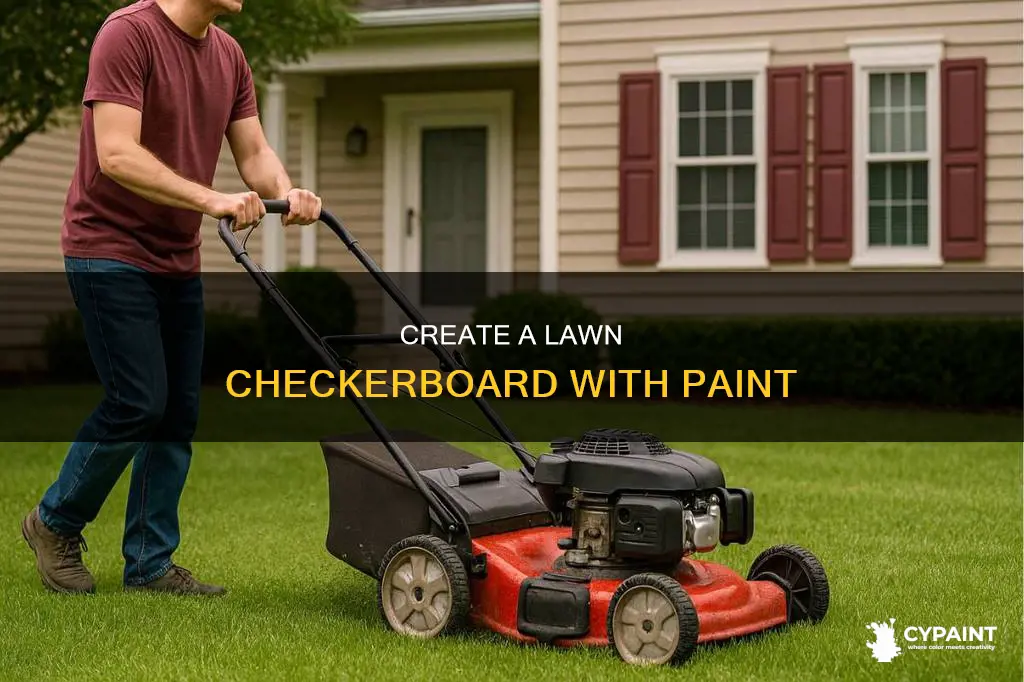 how to paint a checker board on your lawn