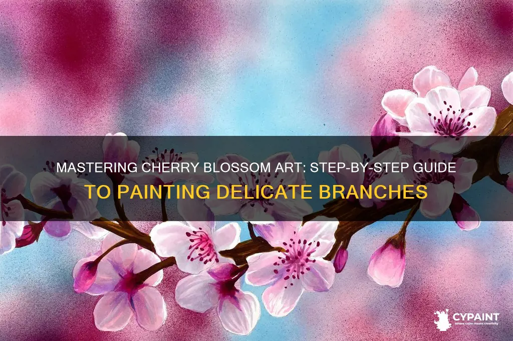 how to paint a cherry blossom branch