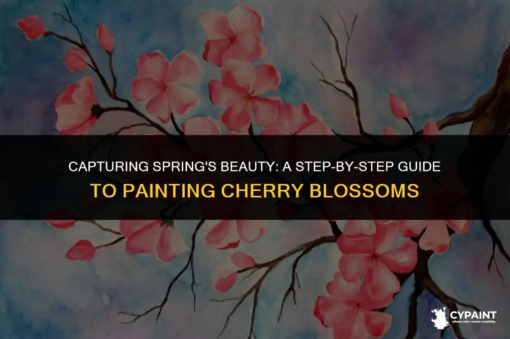 how to paint a cherry blossom flower step by step
