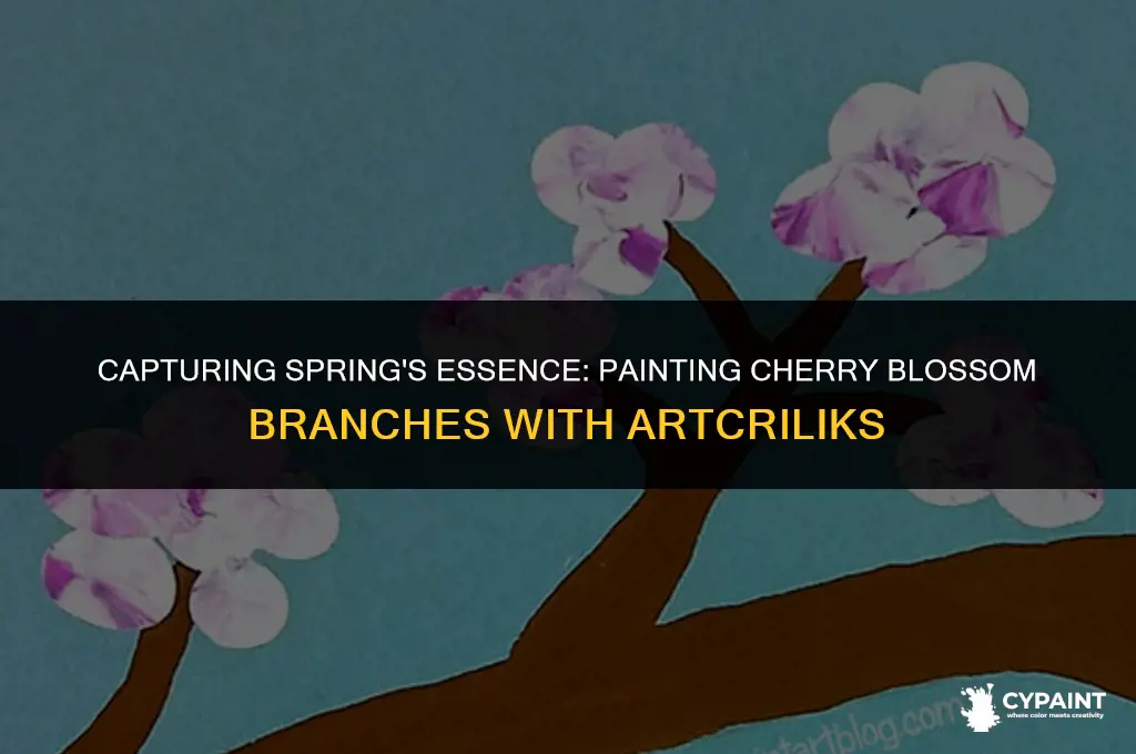 how to paint a cherry blossom tree branch with artcriliks