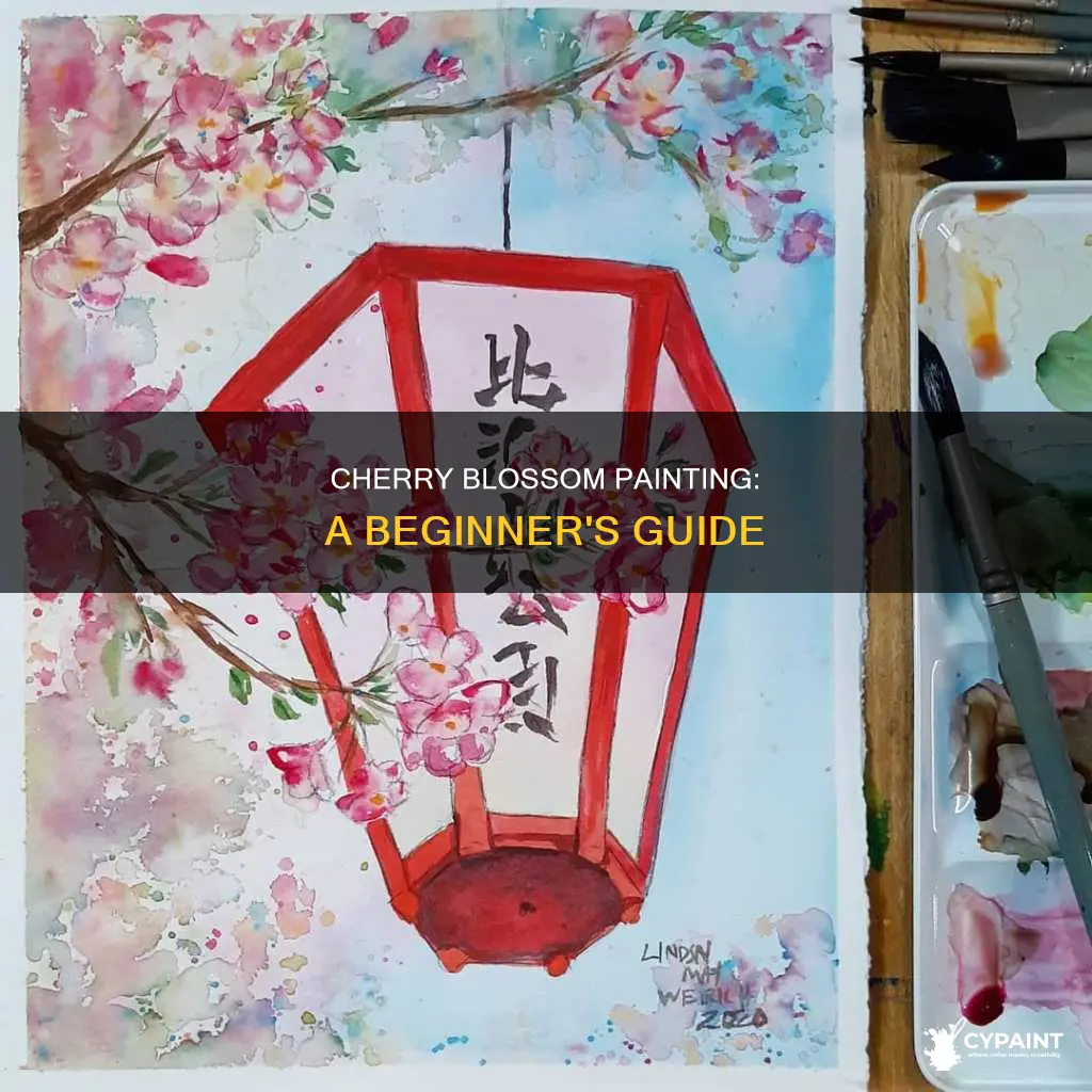 how to paint a cherry blossom tree for beginners