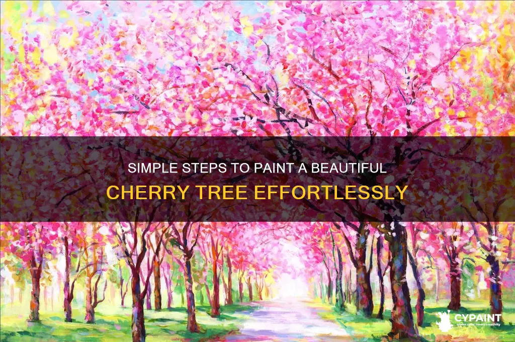 how to paint a cherry tree easy