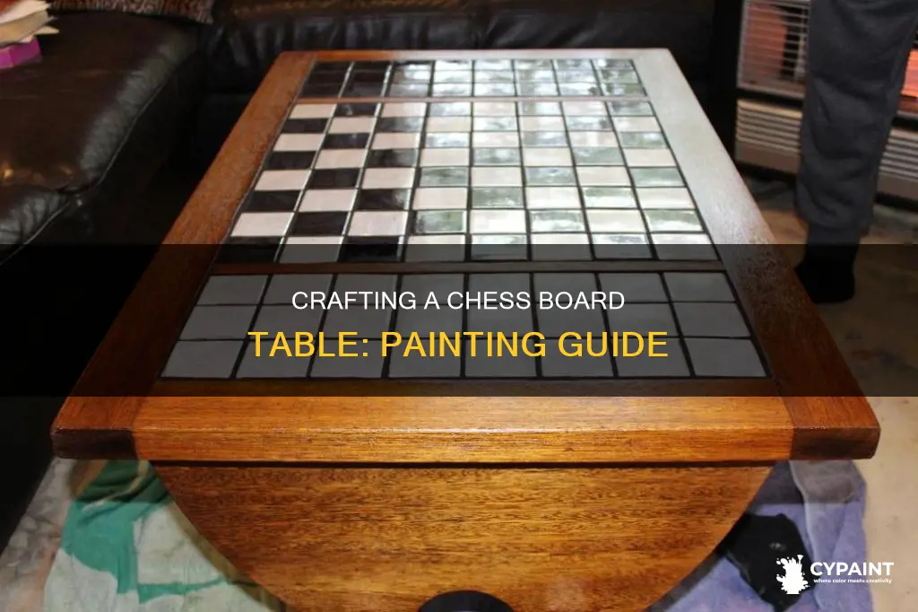 how to paint a chess board on a table
