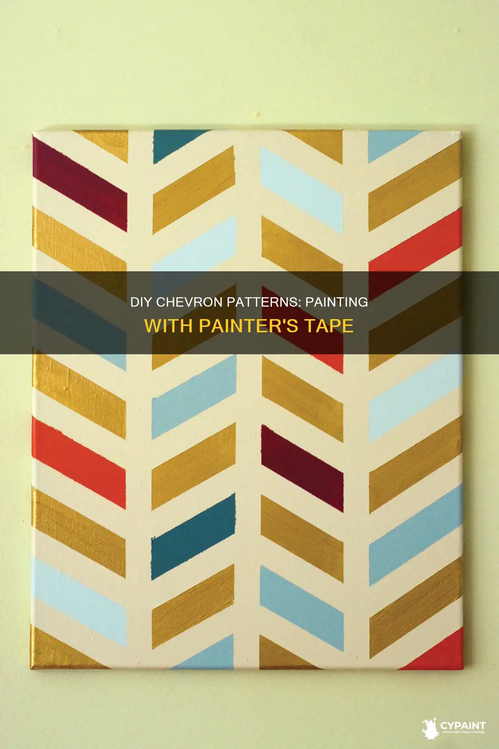 how to paint a chevron pattern with painters tape