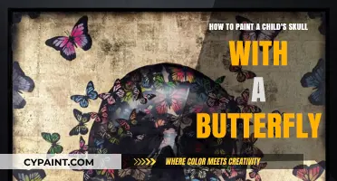 Transforming Innocence: A Butterfly's Touch on a Child's Skull