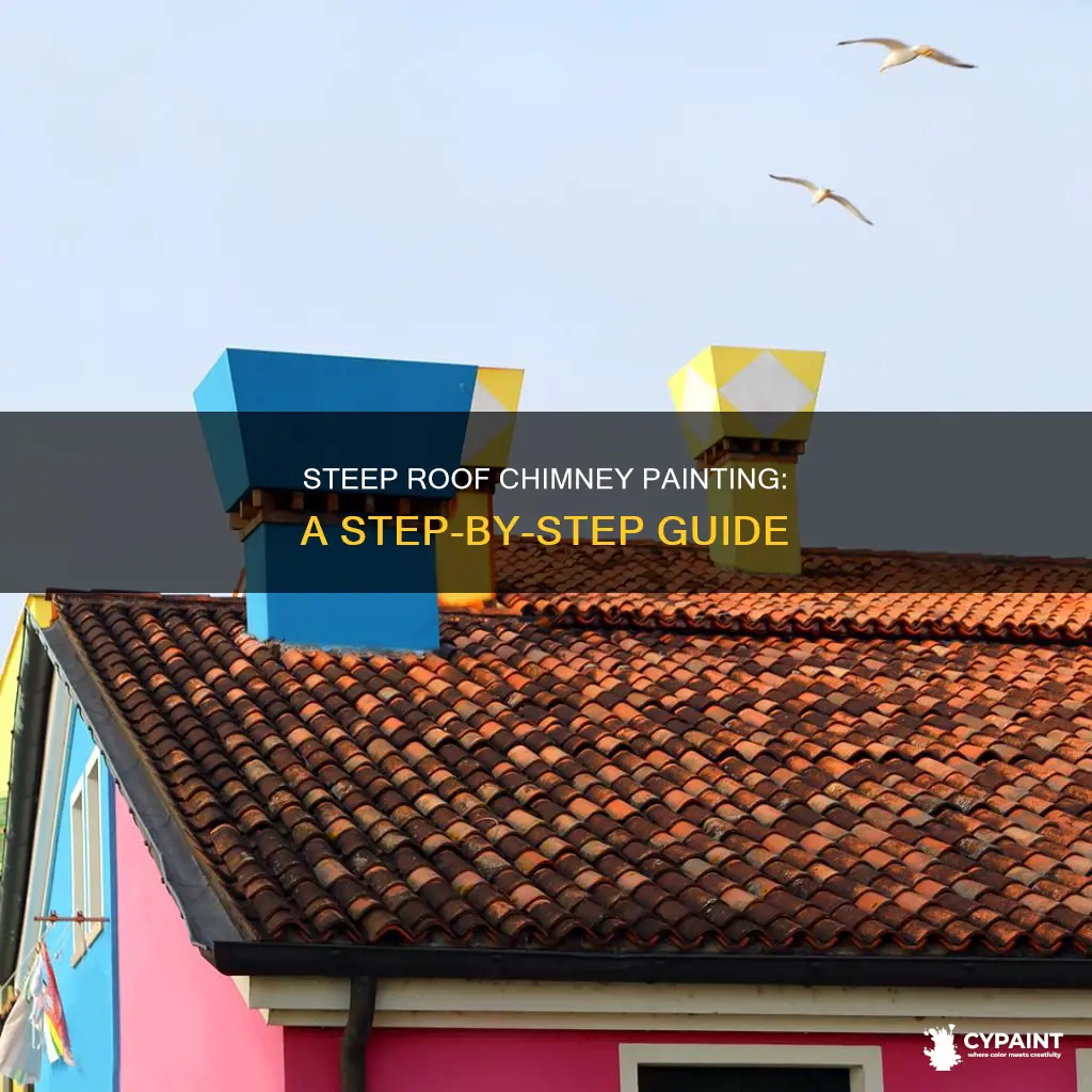 how to paint a chimney on a steep roof