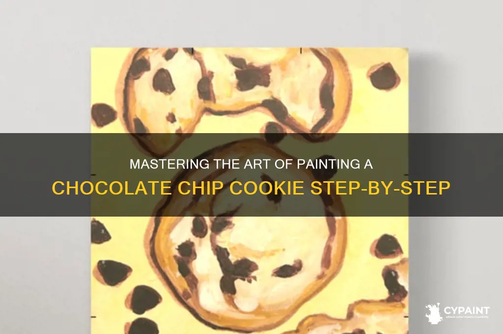 how to paint a chocolate chip cookie
