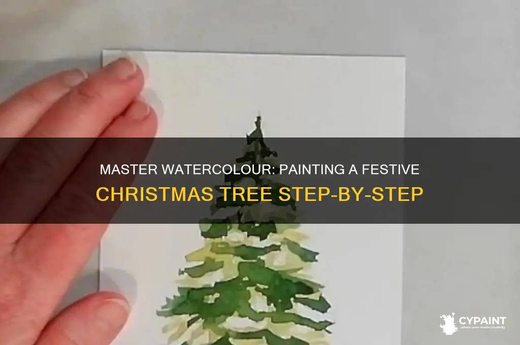 how to paint a christmas tree in watercolour