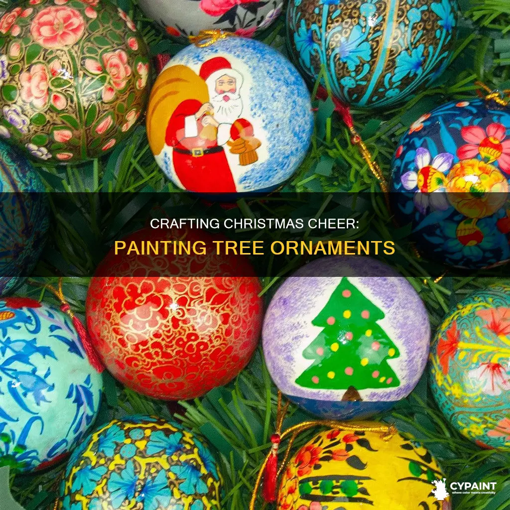 how to paint a christmas tree on an ornament