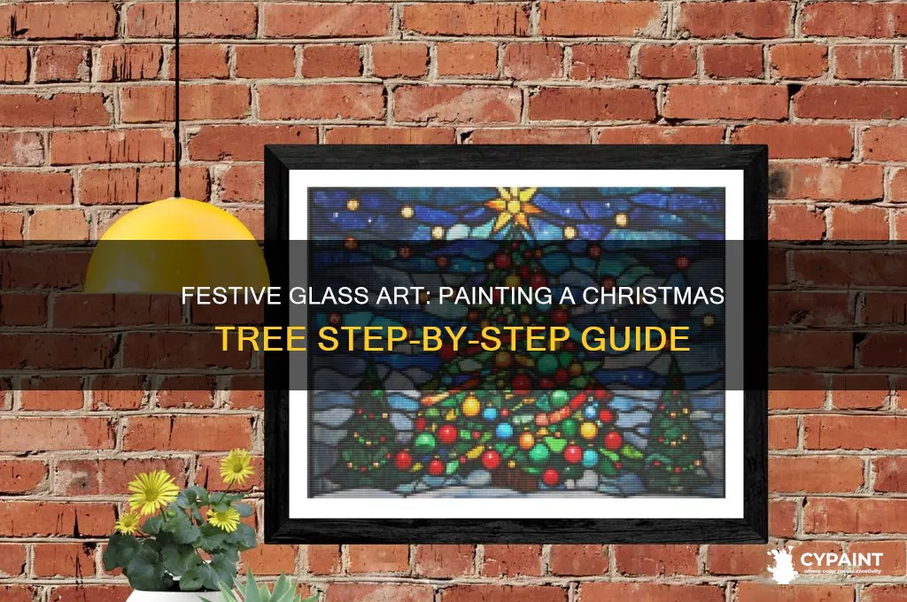 how to paint a christmas tree on glass