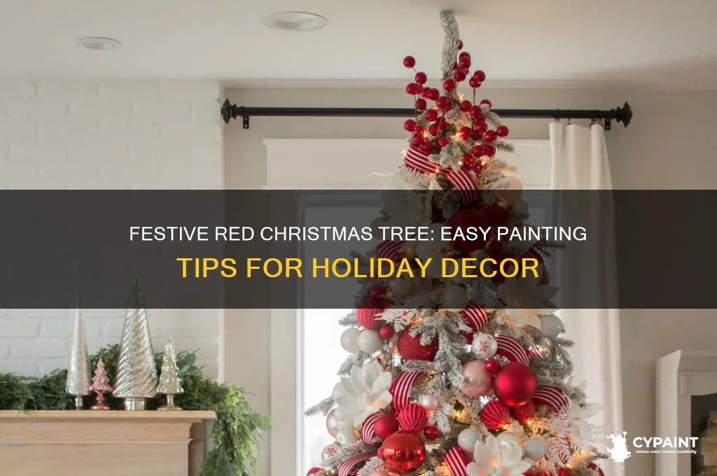 how to paint a christmas tree red