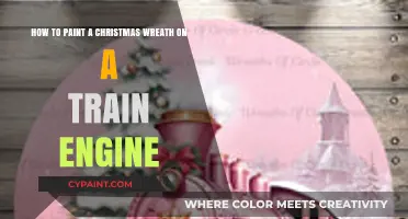 Festive Journey: Painting a Christmas Wreath on a Train Engine