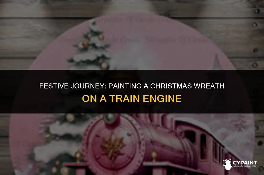 how to paint a christmas wreath on a train engine