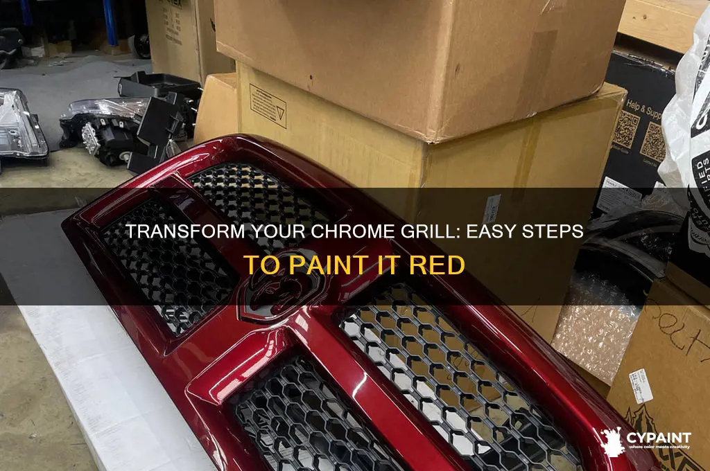 how to paint a chrome grill red