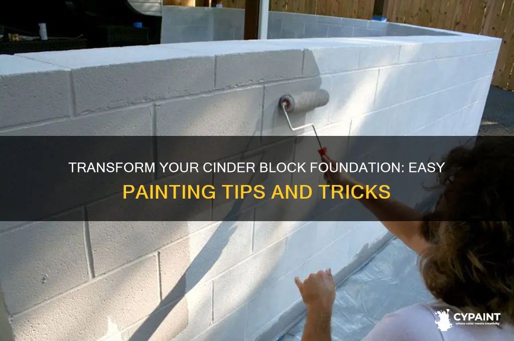 how to paint a cinder block foundation