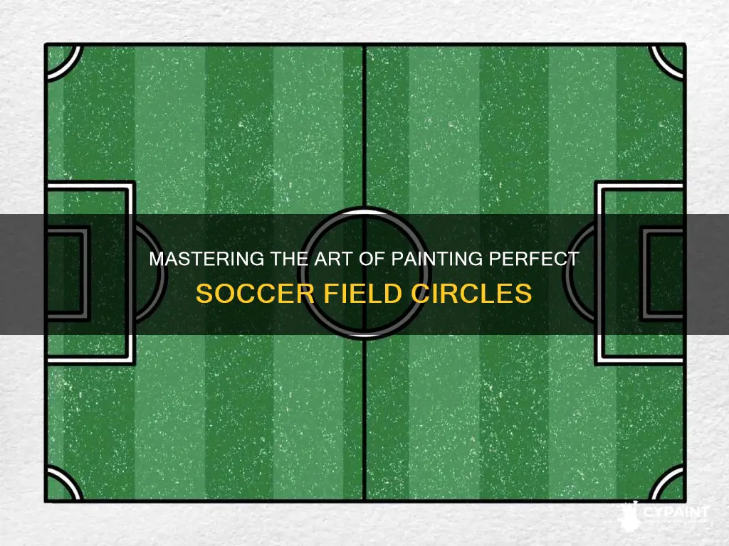 how to paint a circle on a soccer field