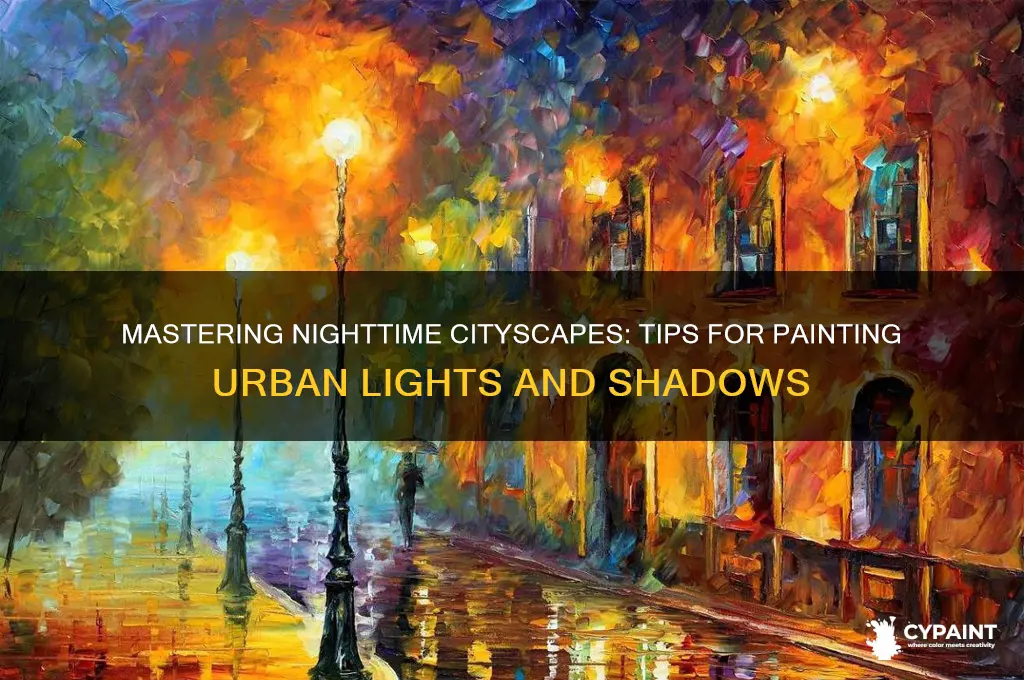 how to paint a city at night
