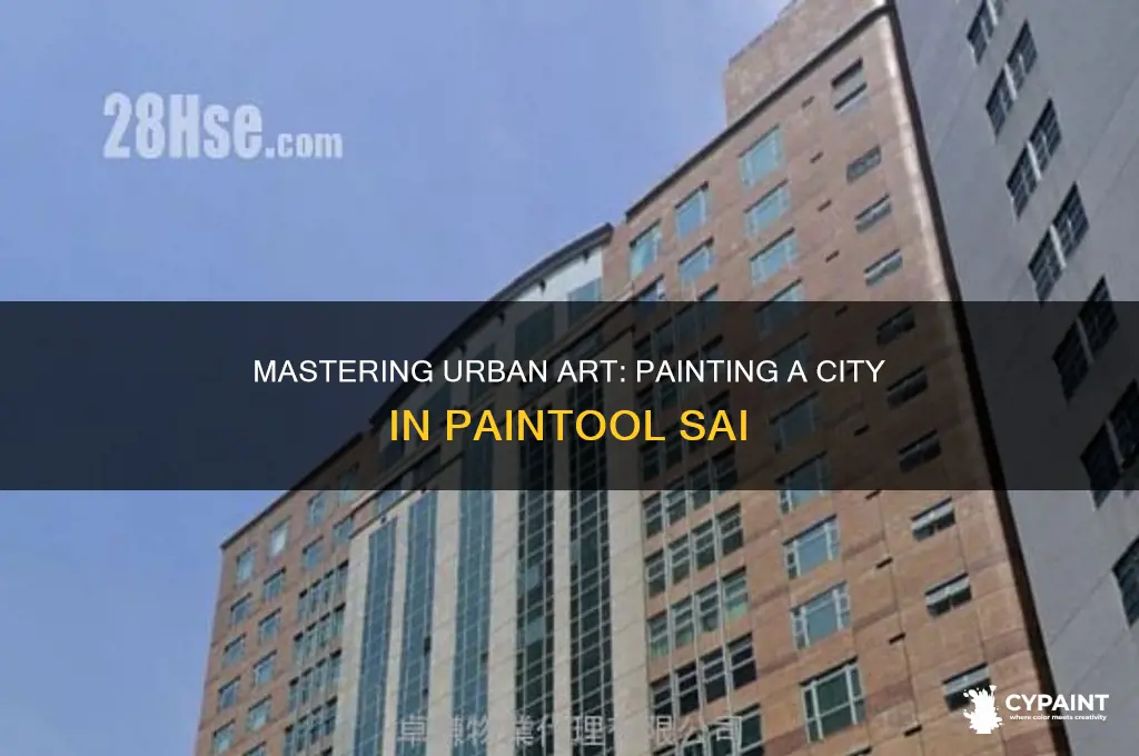 how to paint a city in paintool sai