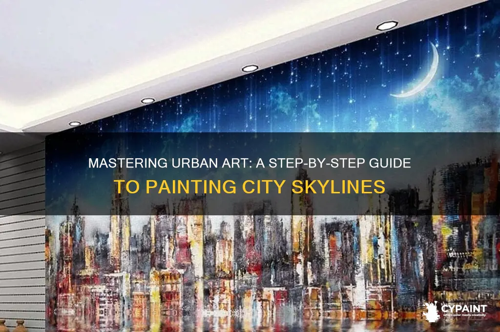 how to paint a city skyline mural