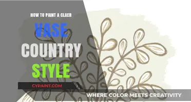 Country Charm: Painting a Clear Vase with Rustic Elegance