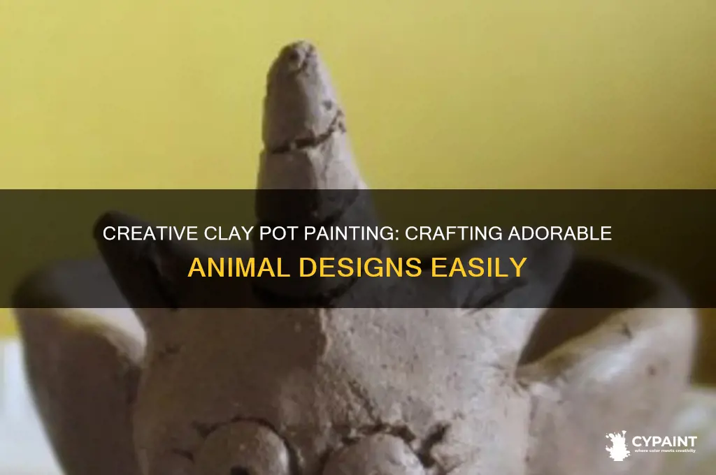 how to paint a clay flower pot animals