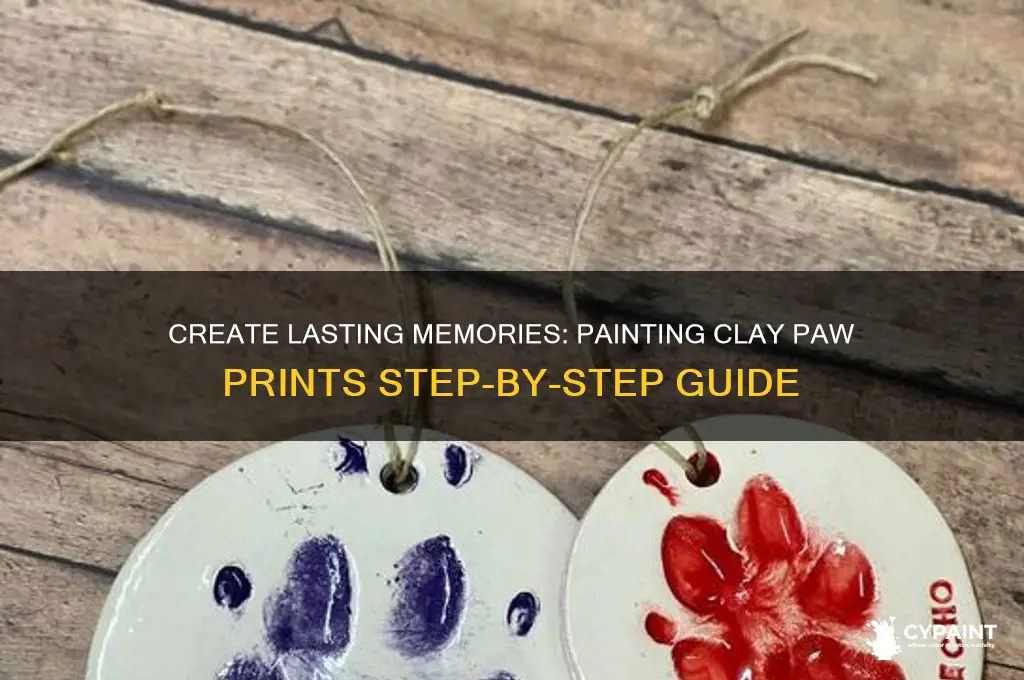 how to paint a clay paw print