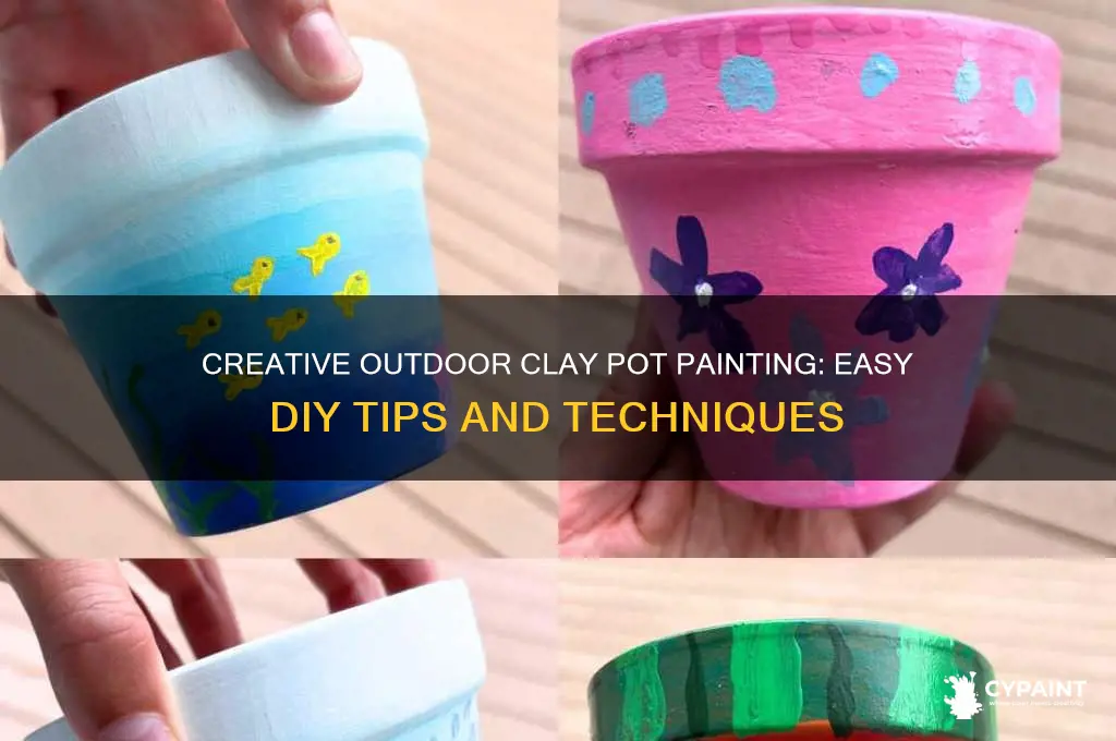 how to paint a clay pot for outdoor