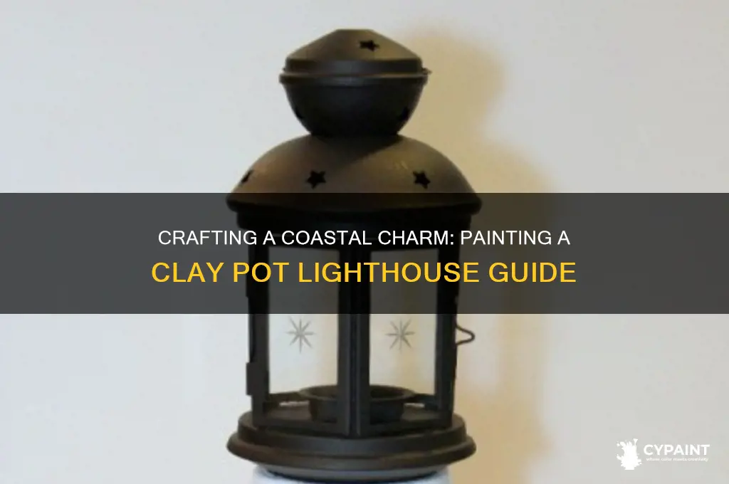 how to paint a clay pot lighthouse
