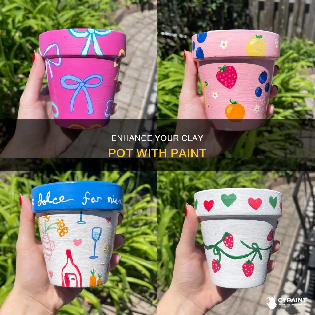 how to paint a clay pot to look better