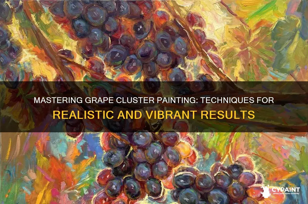 how to paint a cluster of grapes