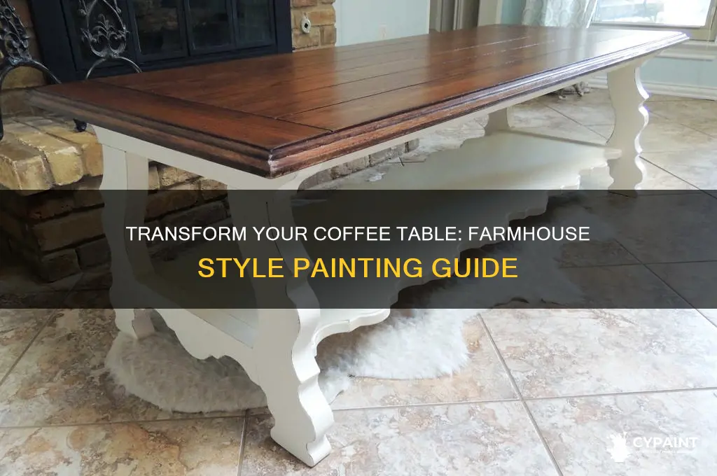 how to paint a coffee table farmhouse style