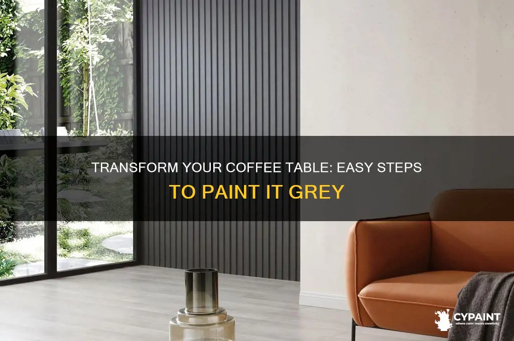 how to paint a coffee table grey
