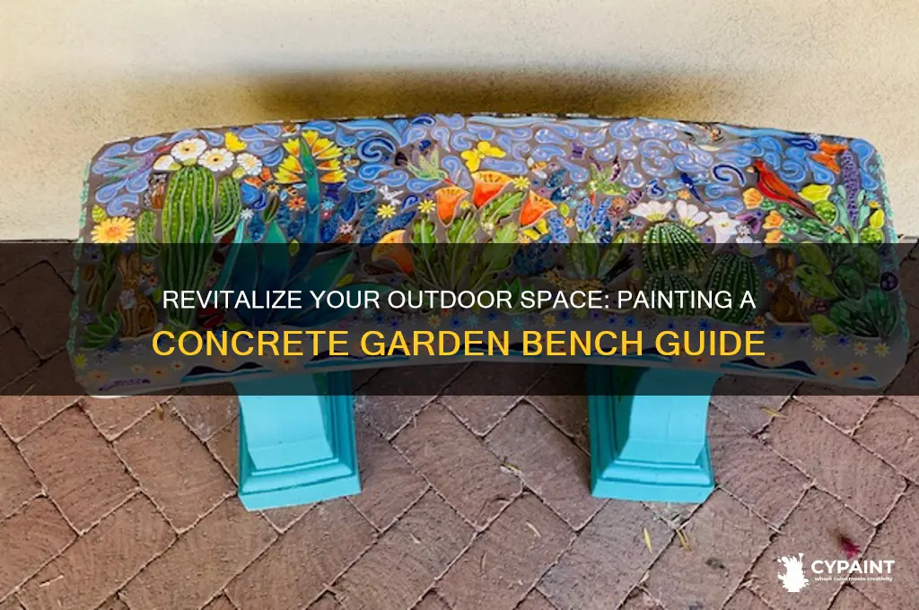 how to paint a concrete garden bench