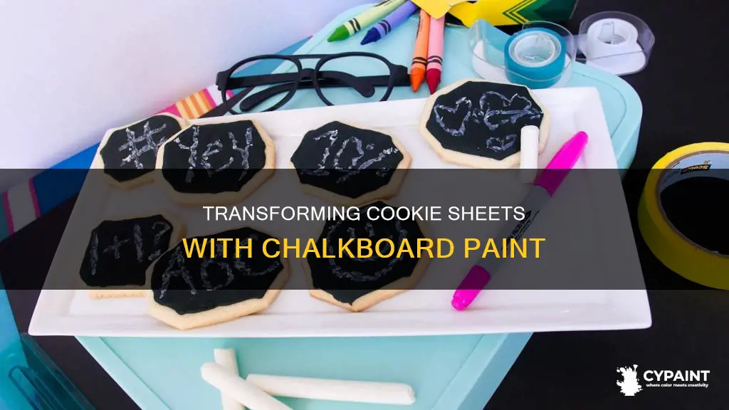 how to paint a cookie sheet with chalkboard paint