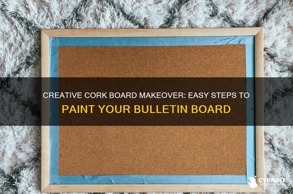 how to paint a cork bulletin board