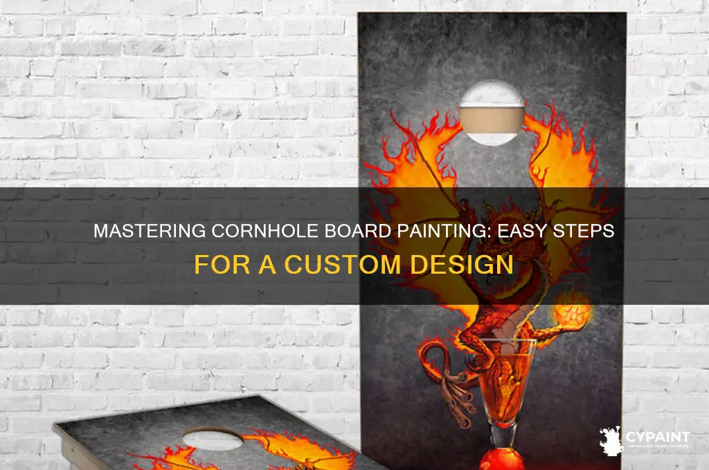 how to paint a corn hold board
