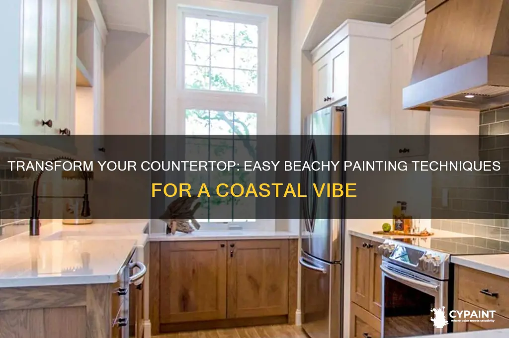 how to paint a countertop to look beachy