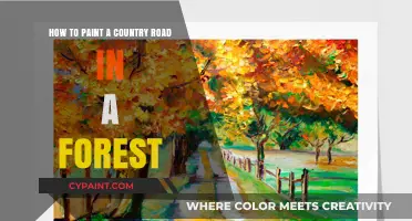 Country Road Painting: Capturing the Forest's Beauty