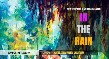 Capturing Romance: Painting a Couple Kissing in the Rain