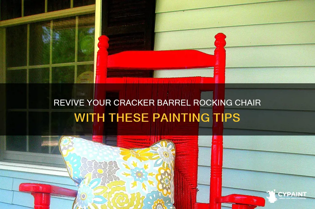 how to paint a cracker barrel rocking chair