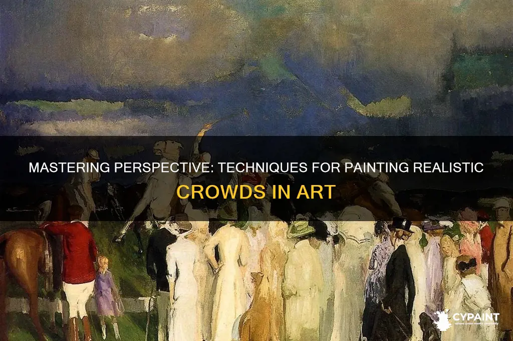 how to paint a crowd in perspective