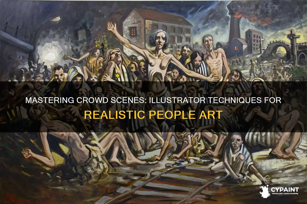 how to paint a crowd scene in illustartor