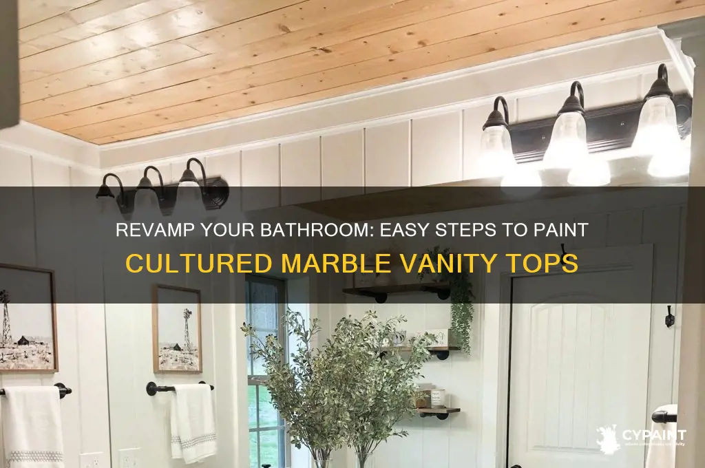 how to paint a cultured marble vanity top
