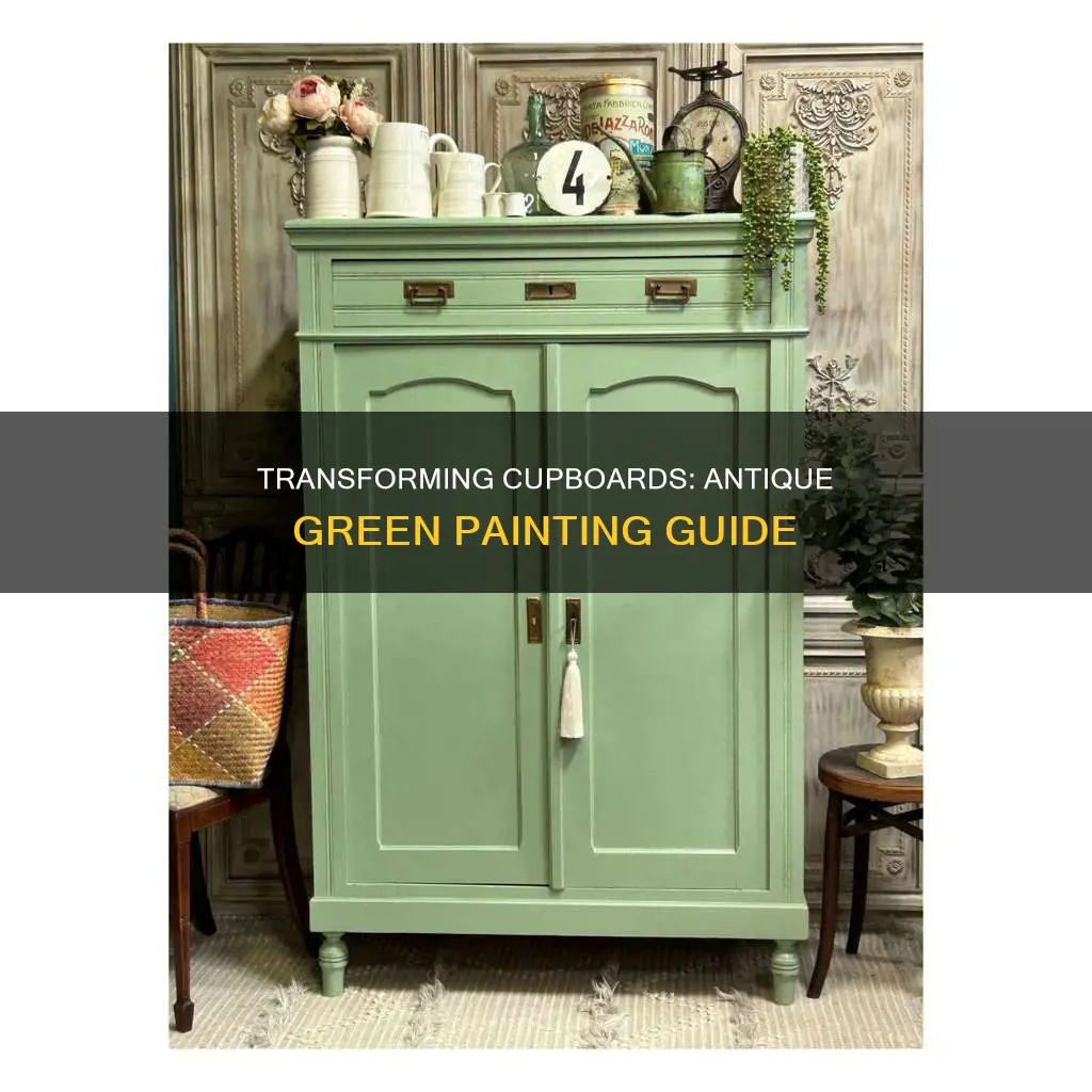 how to paint a cupboard in green antique style