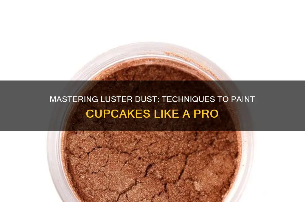 how to paint a cupcake with luster dust