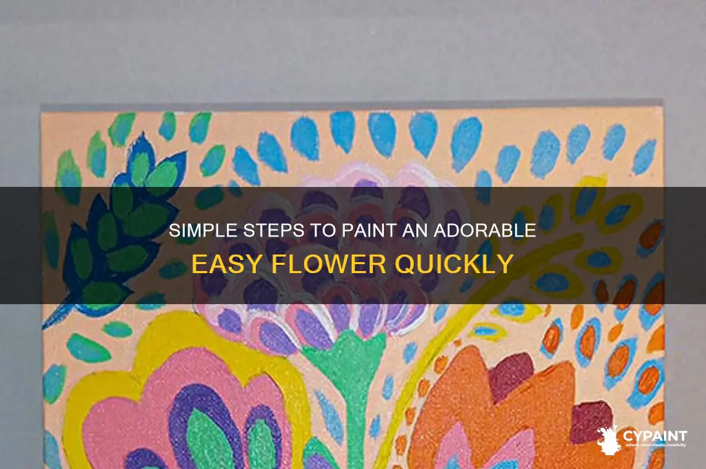 how to paint a cute little easy flower