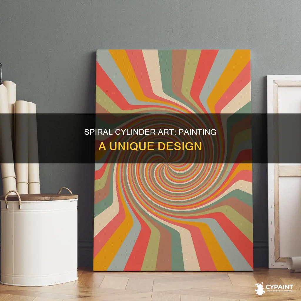 how to paint a cylinder with a spiral design
