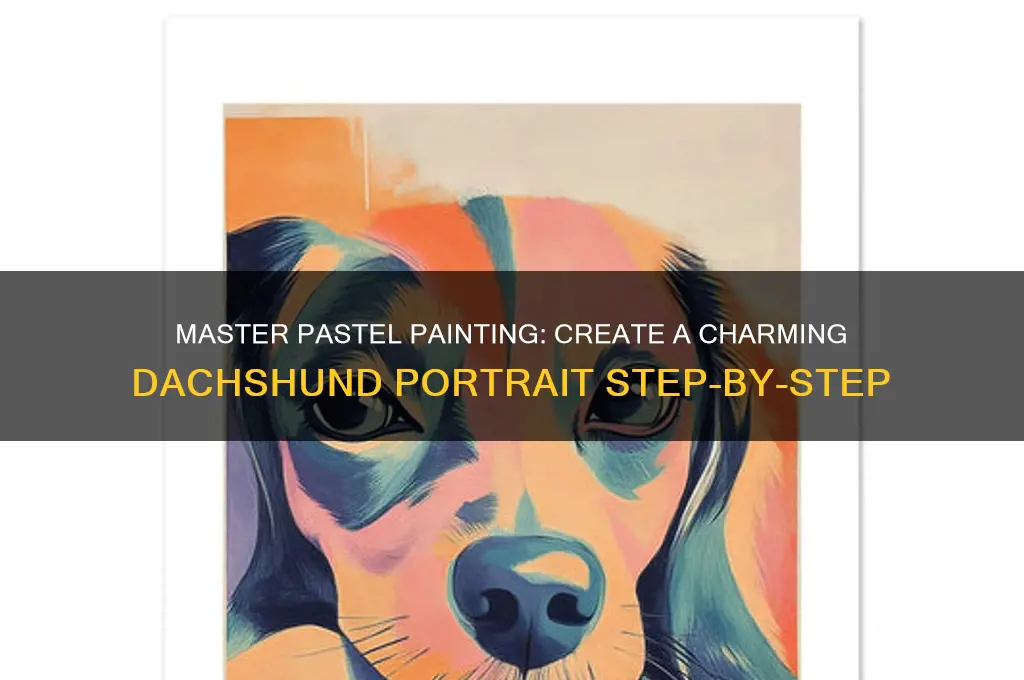 how to paint a dachshund in pastel