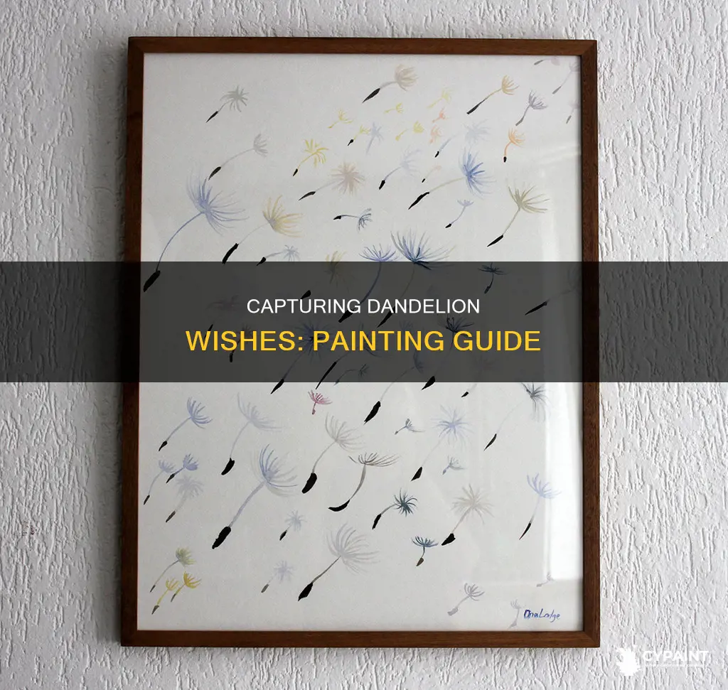 how to paint a dandelion blowing in the wind